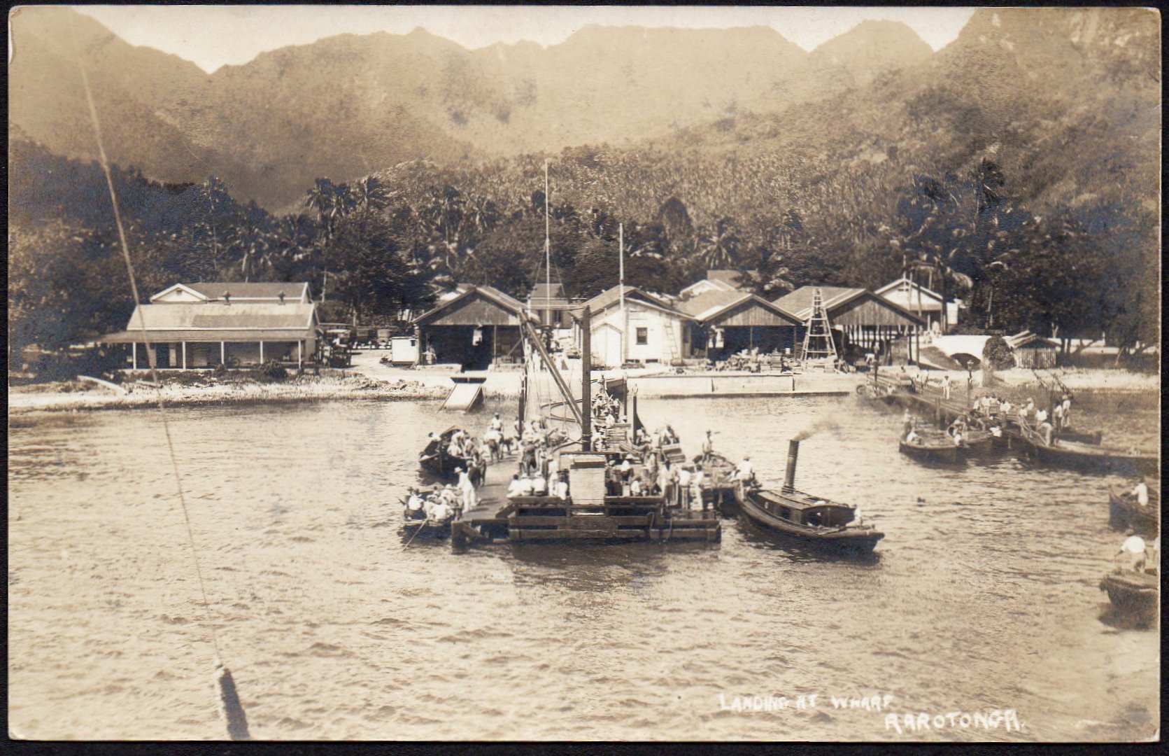 Cook Islands 1d Rarotonga Wharf