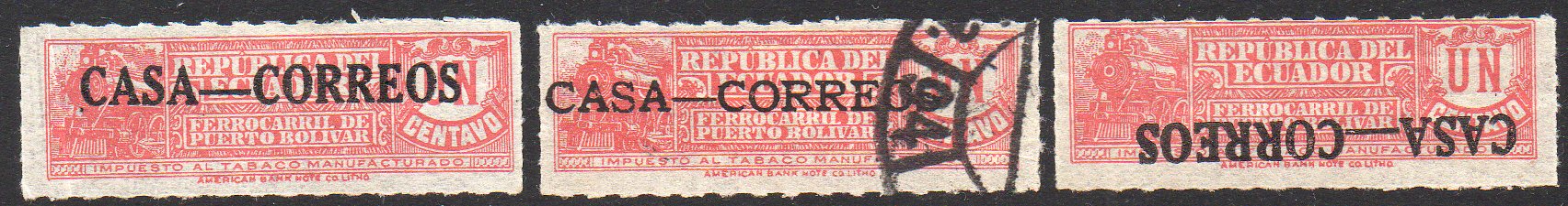 CASA CORREOS Rouletted stamps