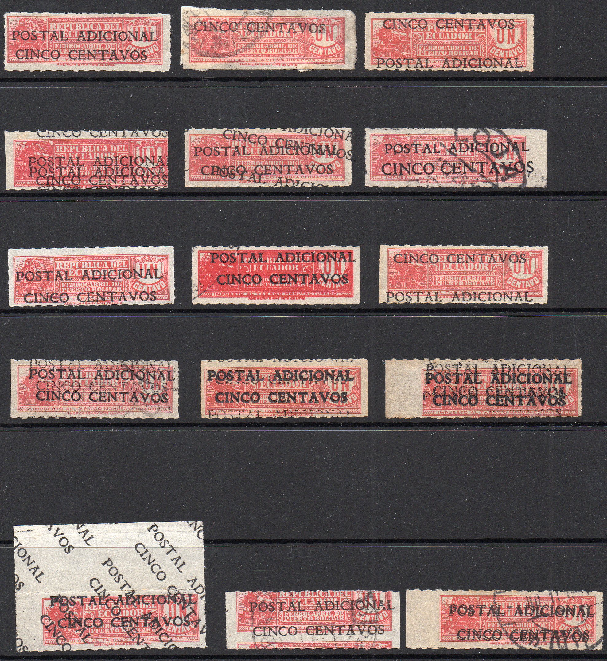POSTAL ADICIONAL / CINCO CENTAVOS
