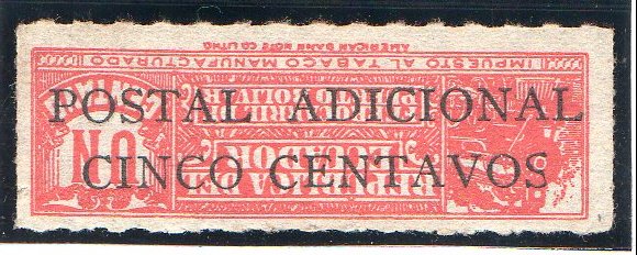 POSTAL ADICIONAL / CINCO CENTAVOS