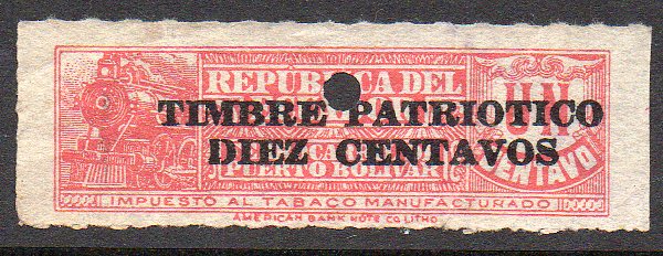 TIMBRE PATRIOTICO 10c