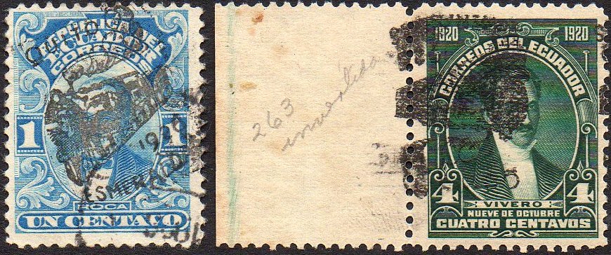 Sellos Postales Ecuador Stamps Ferrocarril Quito-Esmeraldas Railway 1926