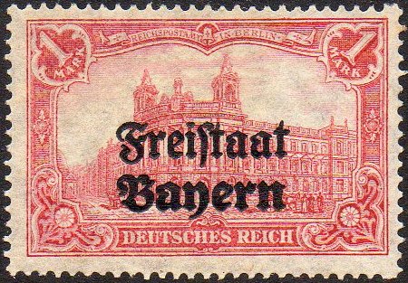 stamps Briefmarken Hauptpostamt Berlin Freistaat Bayern Strassenbahn