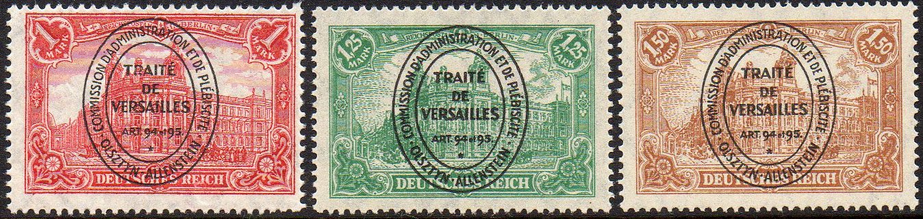 stamps Briefmarken Hauptpostamt Berlin  Allenstein plebiscite