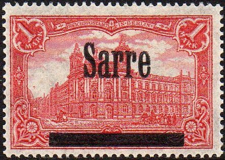stamps Briefmarken Hauptpostamt Berlin Saar 1920 Strassenbahn