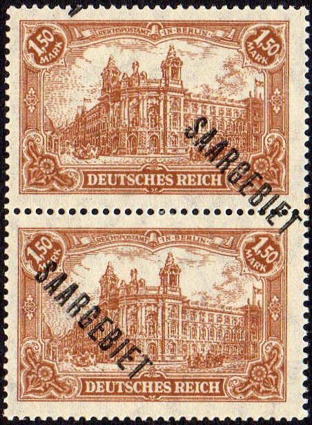 stamps Briefmarken Hauptpostamt Berlin Saar 1920 Strassenbahn
