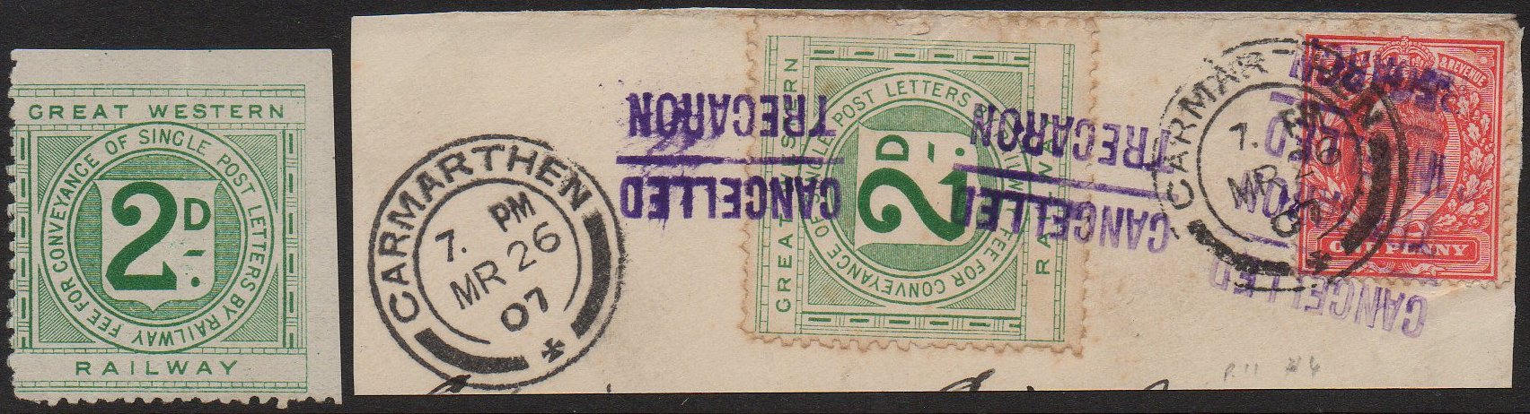 Railway Letter Stamps The Great Western Railway 4th Issue 