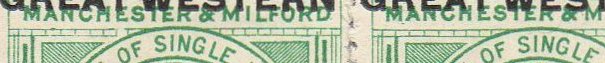 Railway Letter Stamps The Great Western Railway 6th Issue  Double Frame-Break variety