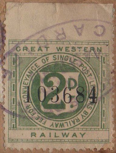 Railway Letter Stamps The Great Western Railway 7th Issue 