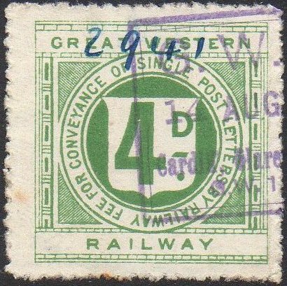 Railway Letter Stamps Rhymney Railway 3d Wilson cover