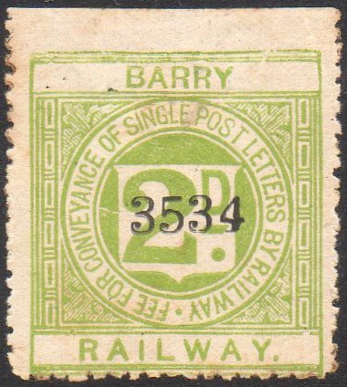 Railway Letter Stamps Barry Railway