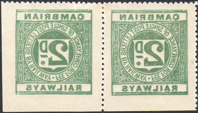 Railway Letter Stamps Cambrian Railways 5th issue