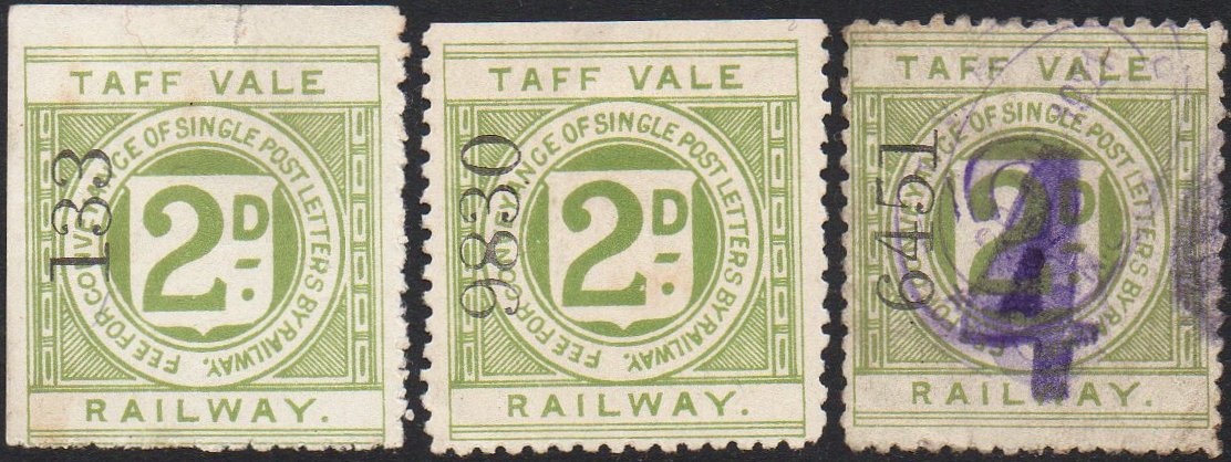 Railway Letter Stamps Taff Vale Railway
