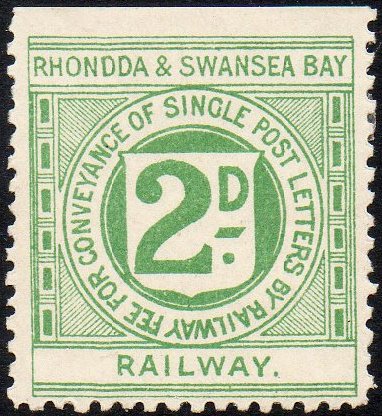 Railway Letter Stamps Rhymney Railway 3d Wilson cover
