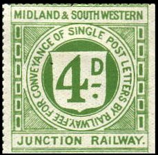 Railway Letter Stamps Midland & South Western Junction Railway