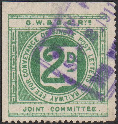Railway Letter Stamps Great Western & Great Central Joint Committee