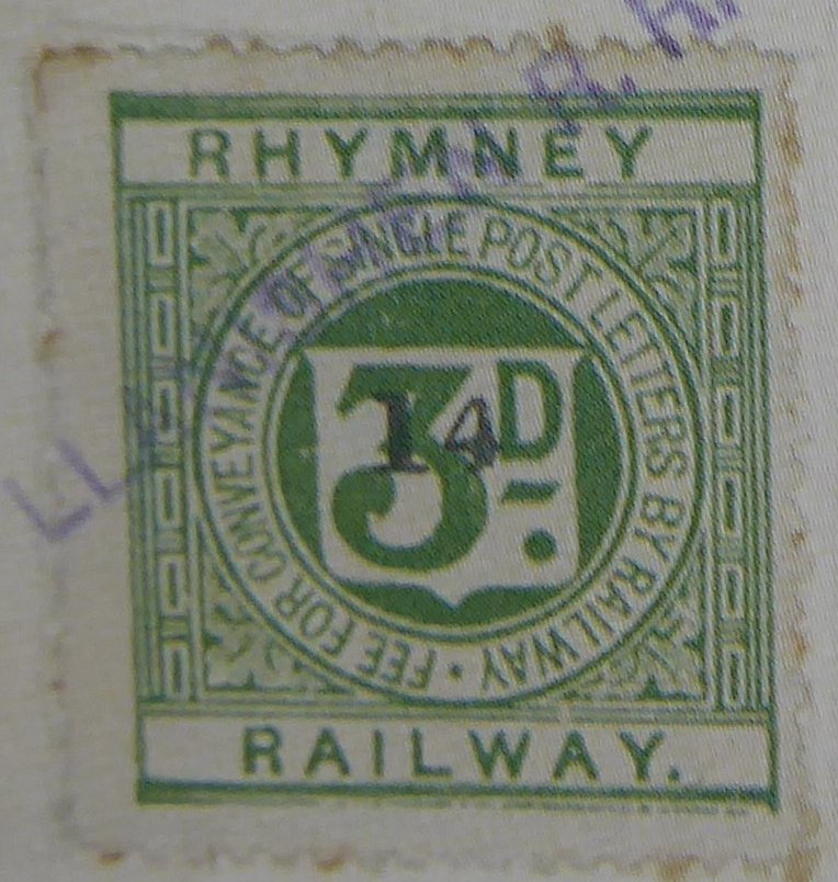 Railway Letter Stamps Rhymney Railway 3d 