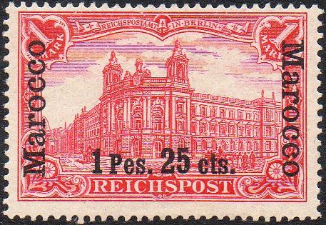stamps Briefmarken Hauptpostamt Berlin German Post Offices in Morocco