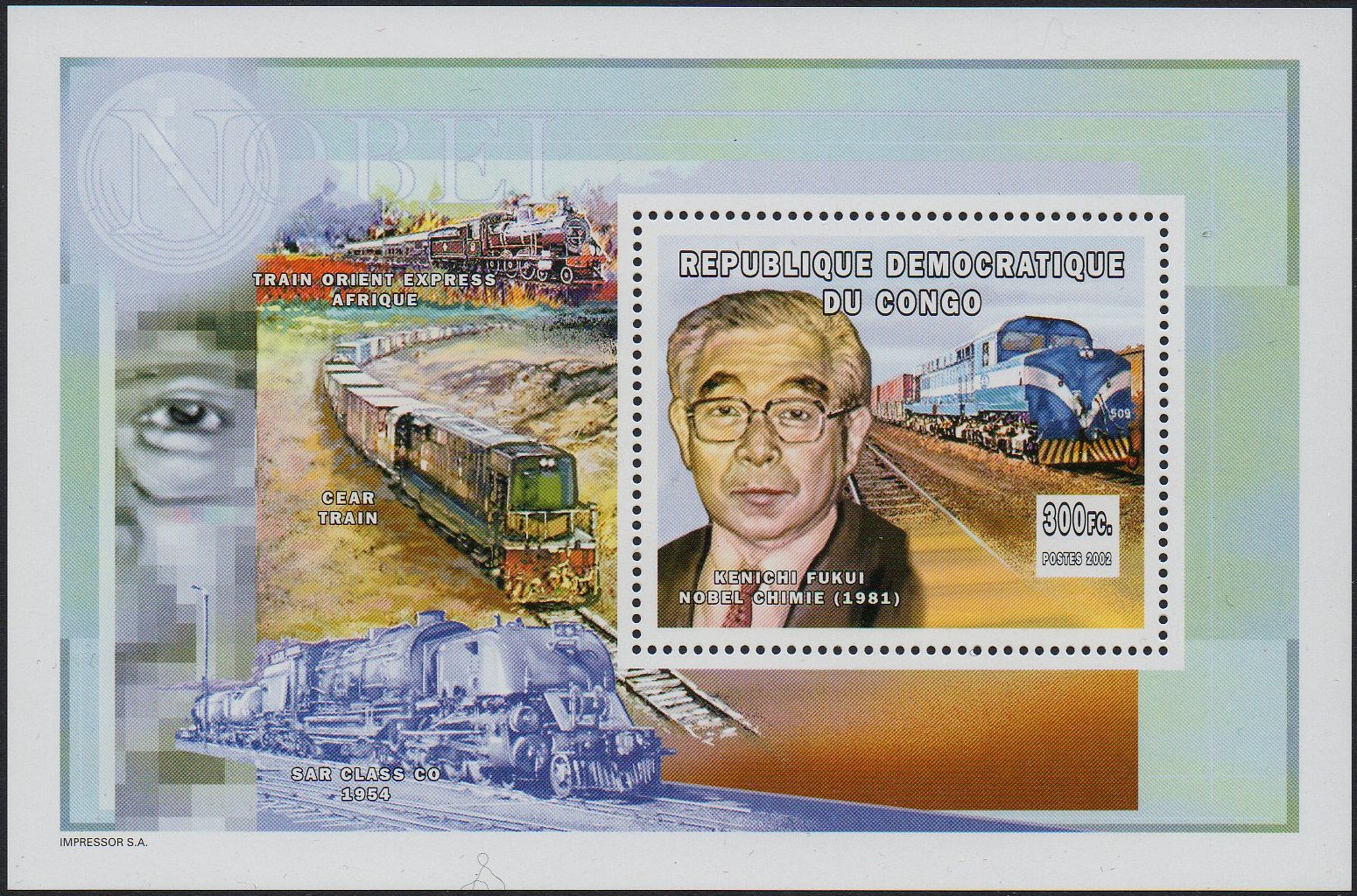 Congo Democratic Republic train stamps, South African Rlys Class 'GO' Garratt