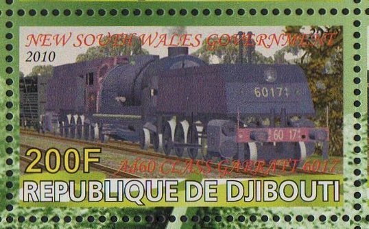 Illegal Stamps - Djibouti - New South Wales Govt. Rlys Class AD60 #6017