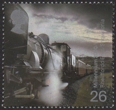 Wales : Welsh Highland Railway South African NGG16 Garratt on GB stamp 2000 Millennium series