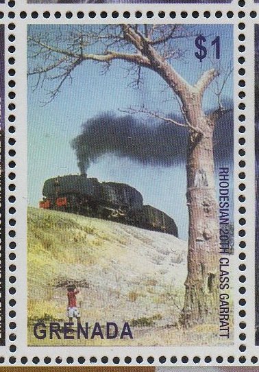 Grenada Stamps 2004 200 Years of the Steam Locomotive Rhodesia Railways 20th Class or Class 20A Garratt locomotive