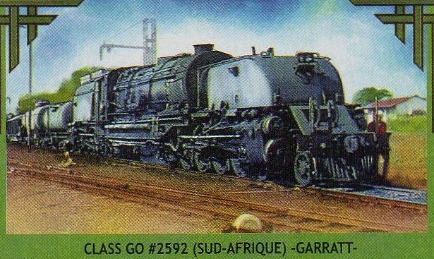 Locomotives of Guinea Railways 2001 300Fr Stamp Issue, Diesel Locomotives, South African Railways Class GO Garratt in sheet border