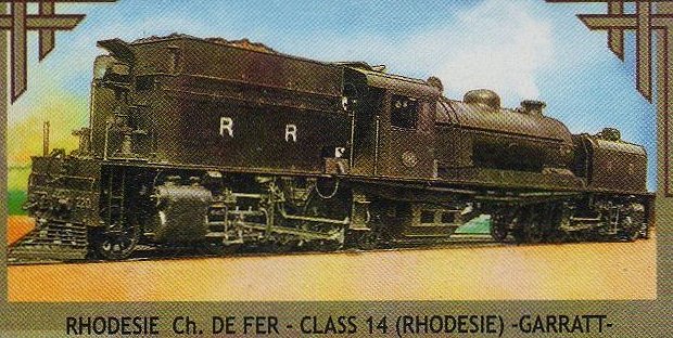 Guinea Republic Stamps : Sheet border showing Garratt Locomotive Rhodesia Railways 14th Class