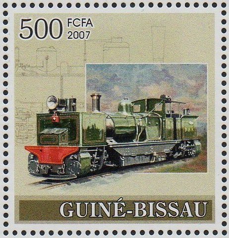 Guinea-Bissau Stamps 2007 : 500FCFA Darjeeling Himalayan Railway Class 'D' Garratt
