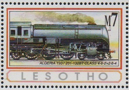 Lesotho Stamps 1993 Railways Algerian Railways Class 231-132 BT Beyer-Garratt