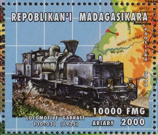 Detail of the Madagascar Class B Beyer-Garratt locomotive