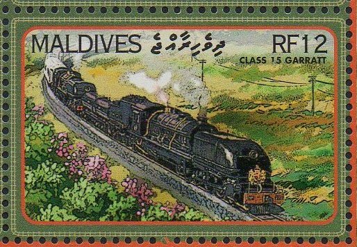 Maldive Islands 200 Years of the Steam Locomotive - Rhodesia Railways 15th Class Garratt 