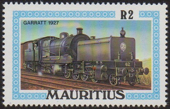 sellos postales Mauritius Stamps 1979 : Mauritius Railways #62 Garratt locomotive