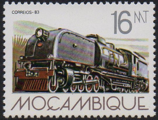 Mozambique stamps 1983 : timbres-poste francobolli Beyer-Garratt locomotive, Rhodesian Railways 20th Class
