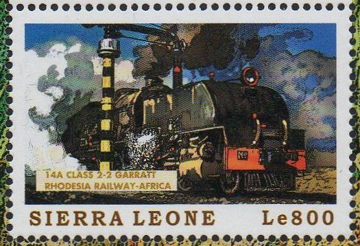 Sierra Leone stamps 1999 : Locomotives / Trains Rhodesia Railways Class 14A Garratt 