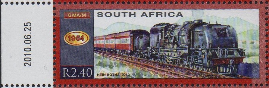 Africa train stamps 2010 : GMAM Beyer-Garratt locomotive