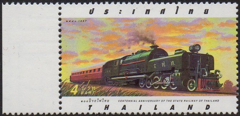 Thailand stamps 1997 Centenary of Siam / Thailand stamps : Trains : Royal State Railways of Siam Class 452 or 457 Beyer-Garratt locomotive