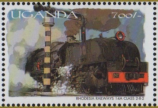Uganda 2000 African Trains on Stamps : Rhodesia Railways. Class 14A Beyer-Garratt
