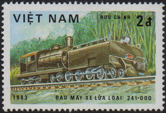 Vietnam 1983 : Locomotives on Stamps : Kenya Uganda Railway Class EC1 perhaps