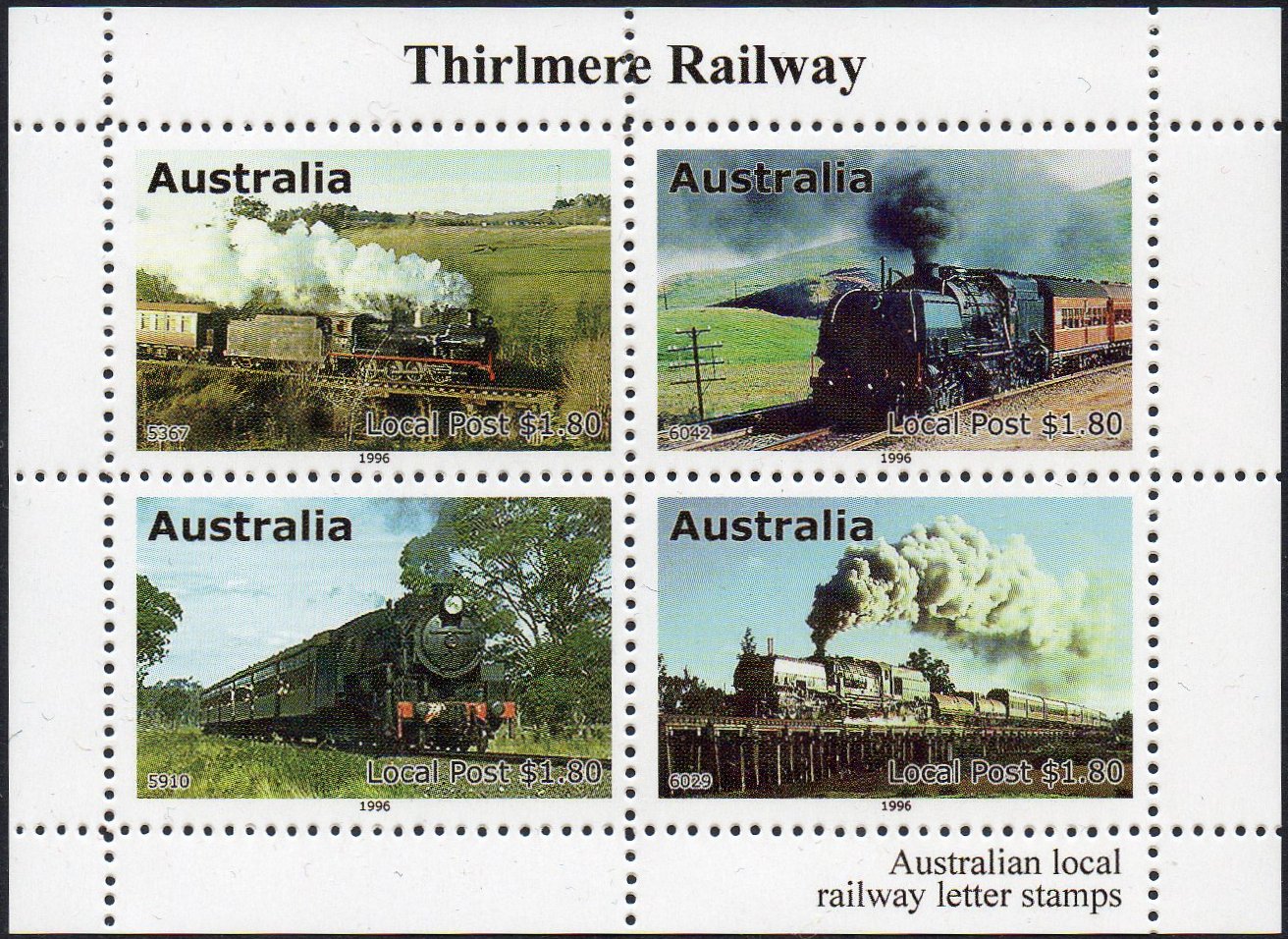 Australia Stamps Thirlmere Railway Garratt ex NSWGR Class AD60