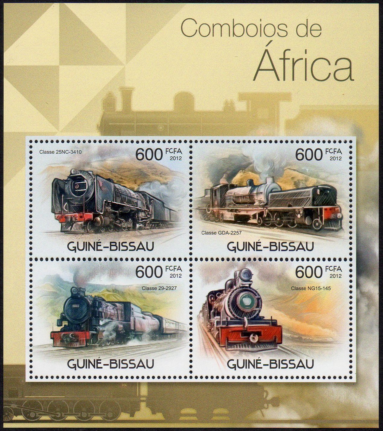 Stamps of Guinea-Bissau 2012 Beyer-Garratt locomotive 