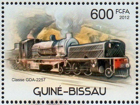 Beyer-Garratt locomotive Stamps of Guinea-Bissau 2012  