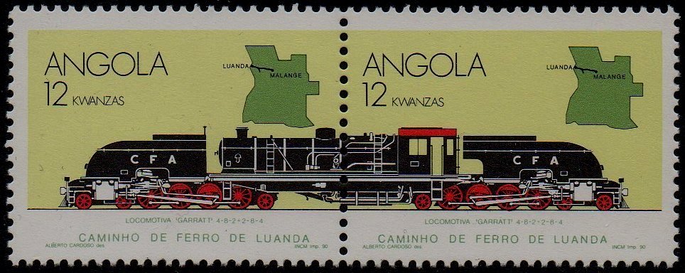 Angola Stamps Luanda Railway Class 500 550 Garratt