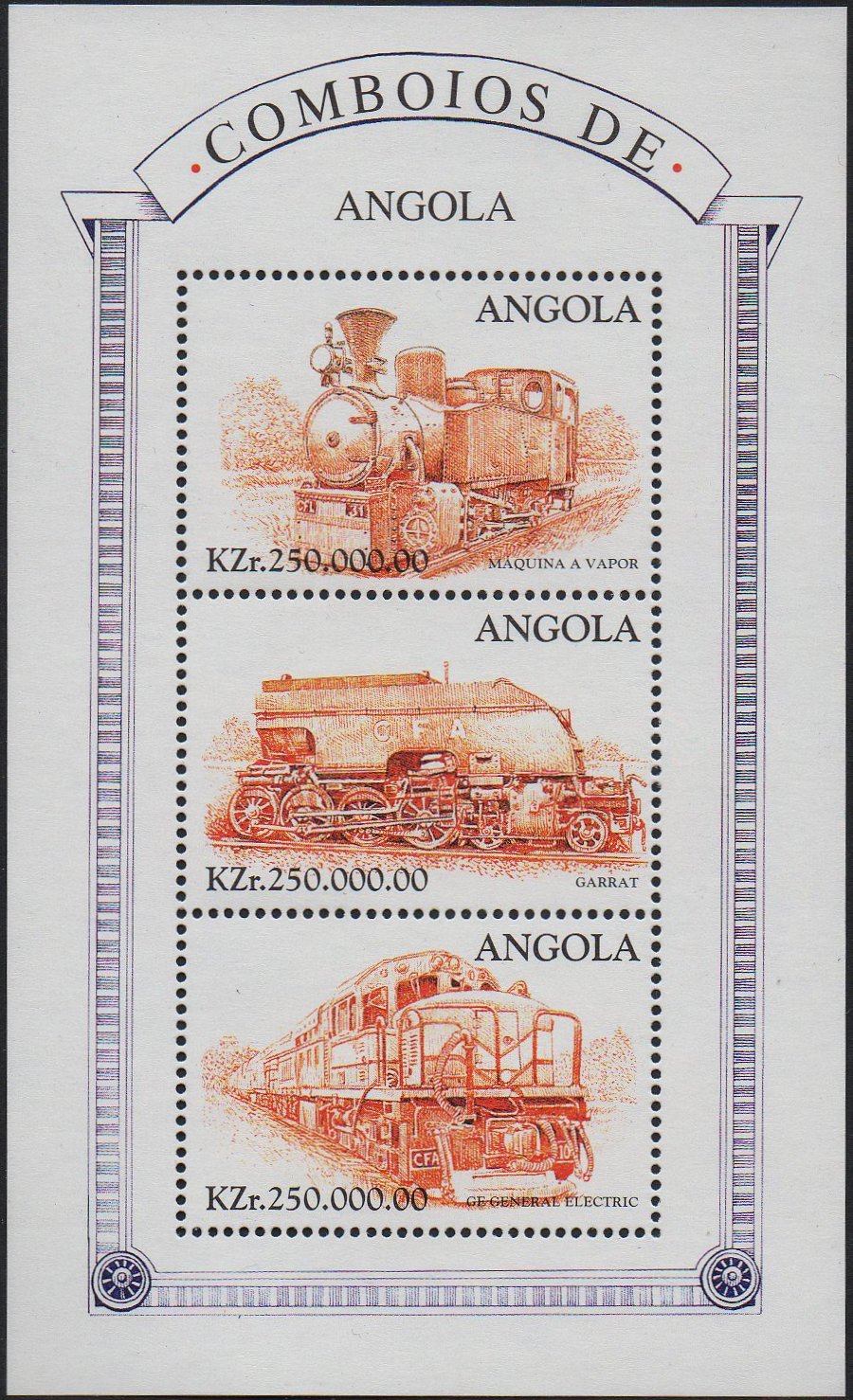 1997 Angola Stamps - Railways