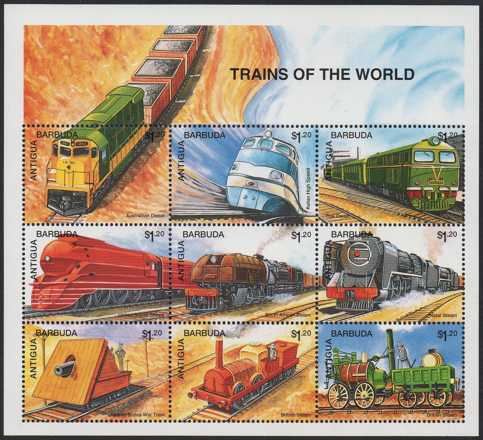 Antigua Stamps - EAR Class 59 Beyer-Garratt