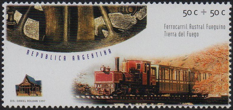Argentina stamps : FFCC Ferrocarril Austral Fueguino, Tierra del Fuego Garratt locomotive