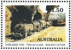 Australian Stamps Thirlmere Railway Garratt ex NSWGR Class AD60 Locomotora Garratt