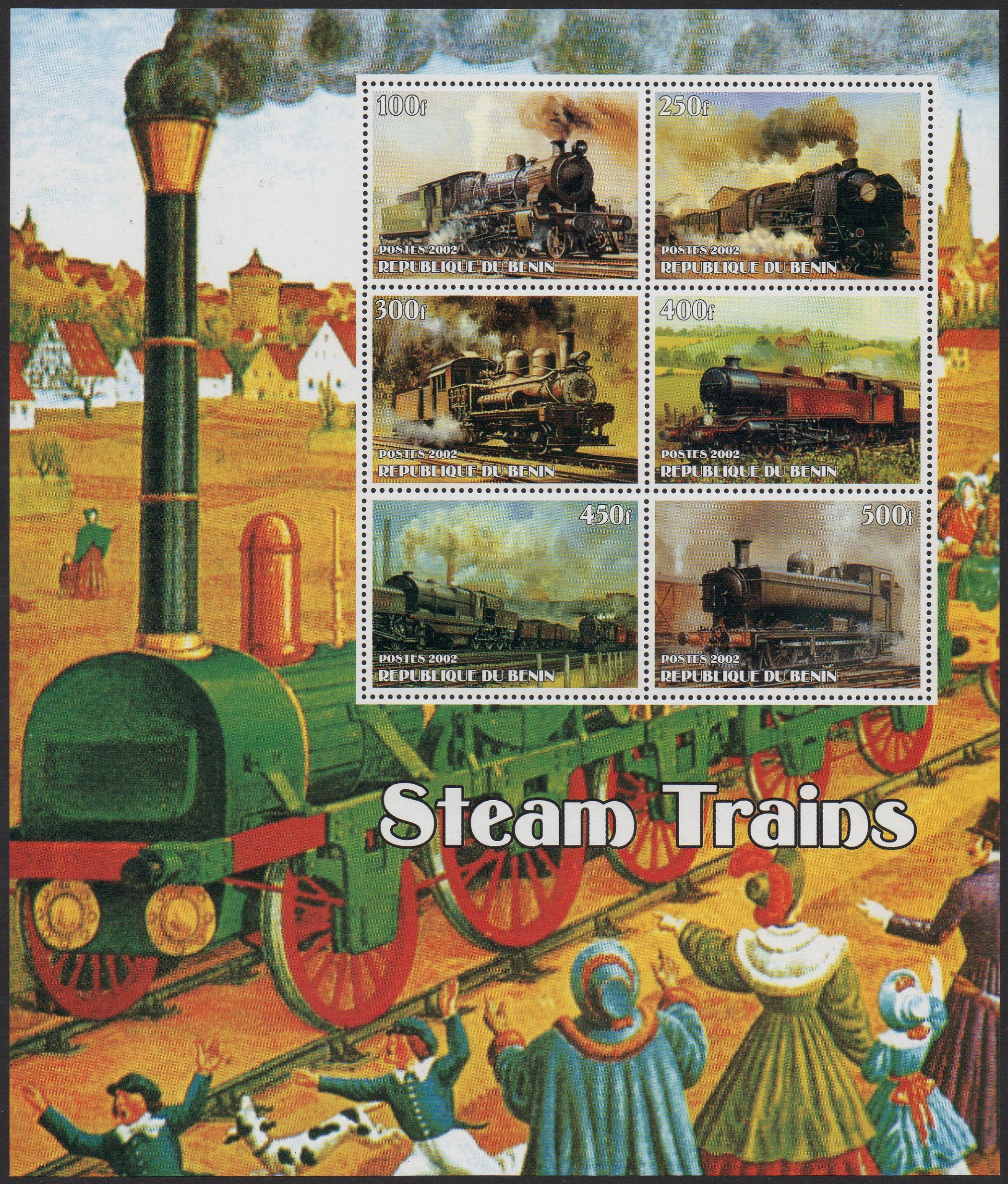 Benin Illegal Stamps Trains Garratt LMS Class 4P
