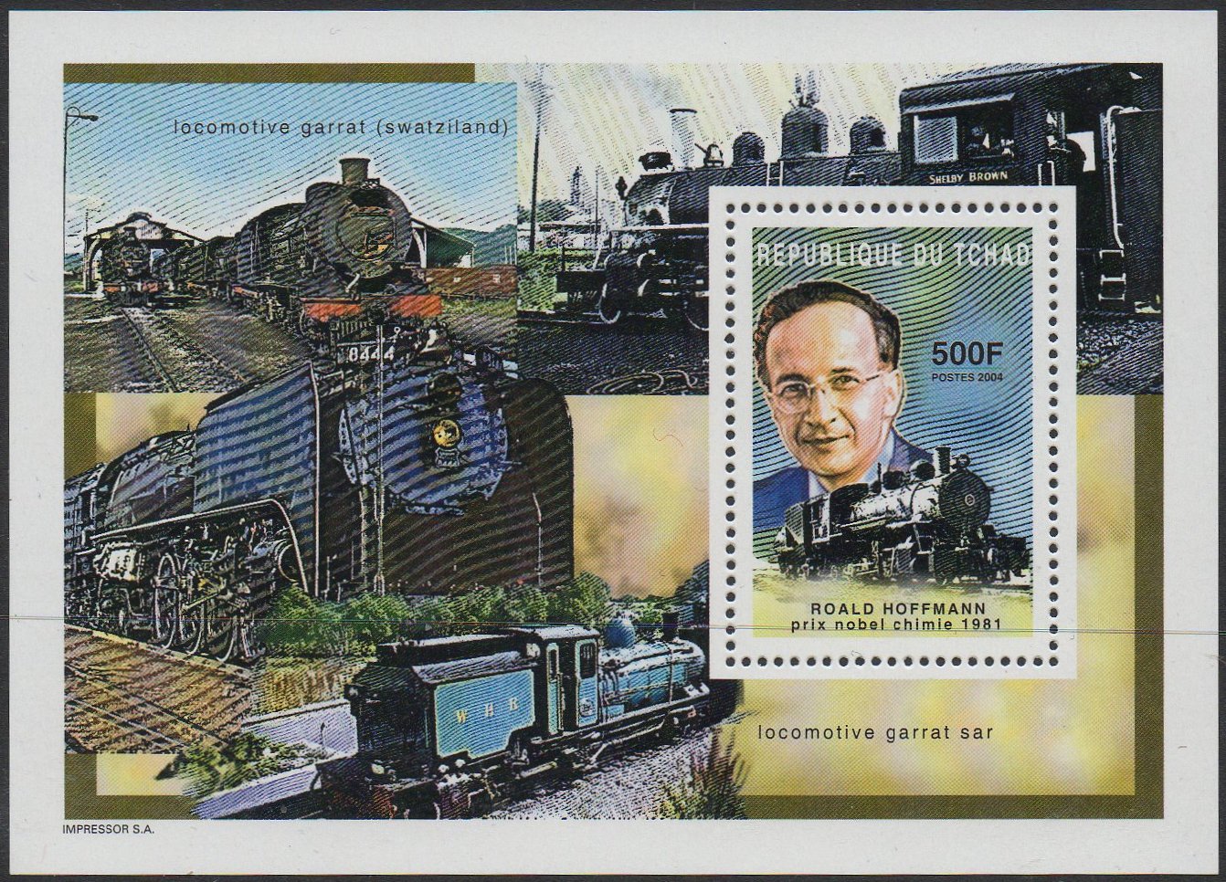 Chad Tschad Tchad Briefmarken Stamps Timbres  Garratt Locomotive SAR/SAS NGG16, later Welsh Highland Railway