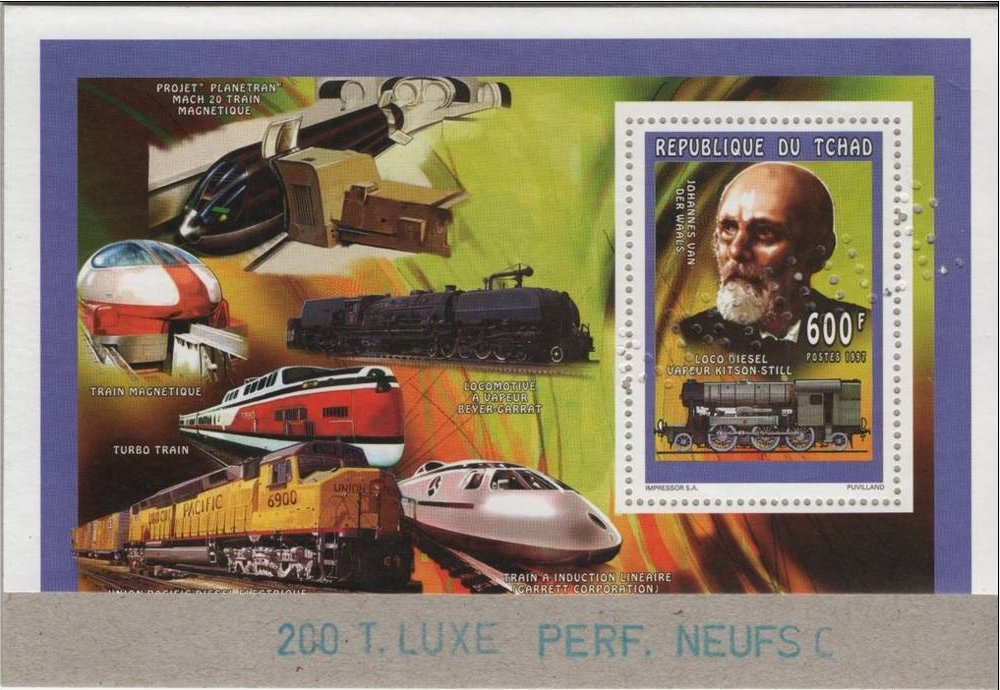 Chad Tschad Tchad Briefmarken Stamps Timbres Johannes van der Waals & Train ANNULE
